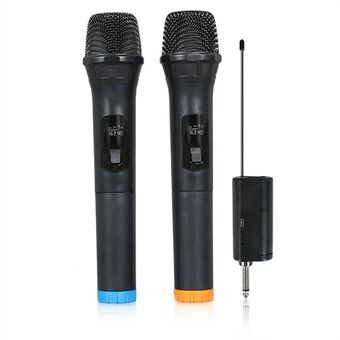 DLDZ Q7 Trådløs Karaoke Mikrofon Professionel UHF Dual Channel Dynamisk håndholdt trådløs mikrofon med modtager