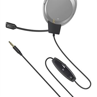 Til Sony WH-1000XM3/XM4 Gaming Headset Wire Control Mikrofon Forlænger lydkabel 1,5 m