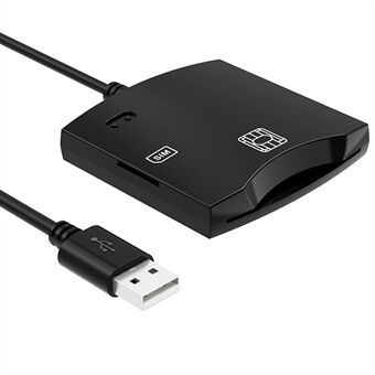 CR333 USB SIM-kortlæser med dobbelt slot CAC / IC / ID Smart Card-læseradapter