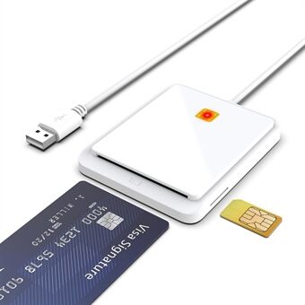 CR317 USB 2.0 Smart Card Reader understøtter SIM CAC ID Bank Card til Mac Windows.