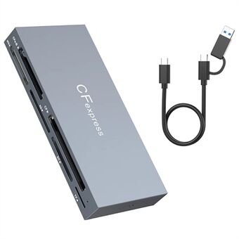 CR353 6-i-1 Cfexpress Type B / CF / XD / MS / SD / TF Hukommelseskortlæser Computer Laptop Adapter med kabel