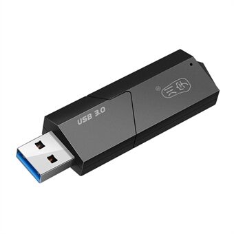 KAWAU C307 Mini Bærbar USB3.0 Kortlæser SD+TF 2-i-1 Kortlæser med låg / Enkelt drevsbogstav