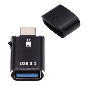 UC-035-TF 10Gbps Type-C til USB 3.0-hun OTG+TF-kortlæseradapter til bærbar computer, tablet og telefon.