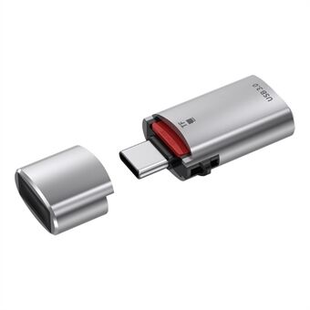 JS-72 Højhastigheds USB 3.0 Converter Type-C OTG Adapter med TF-kort, USB-drev 2-i-1 kortlæser.