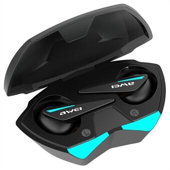 AWEI T23 Bluetooth Trådløs Gaming Headset TWS Vandtæt In-Ear Hovedtelefon med Cool Lyseffekt