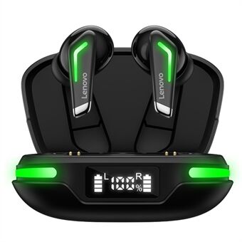 LENOVO GM3 TWS Trådløse øretelefoner Bluetooth Gaming Headset Low Latency hovedtelefoner med digitalt display Stereomikrofon Støjreduktion HiFi-øretelefoner til mobiltelefoner, tablets