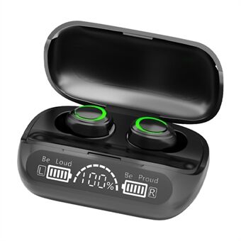 XG02 LED Digital Display TWS Bluetooth-øretelefoner Touch Control Vandtætte In-ear Sports-øretelefoner