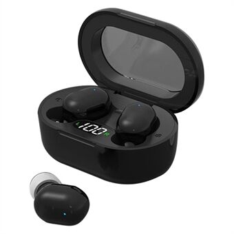 E8S Mini TWS Bluetooth-øretelefon Digital Display HiFi Stereo Wireless Touch In-ear Headset