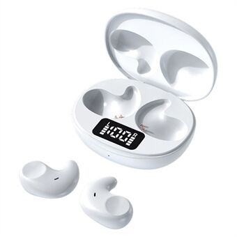 SM02 TWS Bluetooth høretelefon Mini Sleep Earbuds Digital Display Trådløst headset