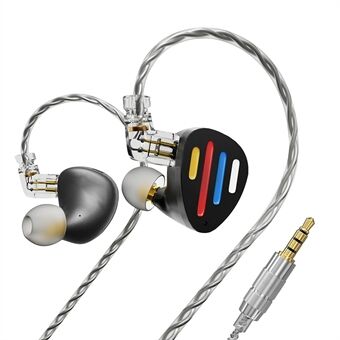 ND X12 Kablede Øretelefoner 10mm Dynamisk Driver +5BA HiFi In-Ear Hovedtelefoner med Aftagelig Kabel, Ingen Mikrofon