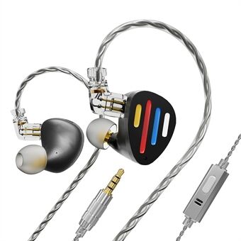 ND X12 Kablede Øretelefoner 10mm Dynamisk Driver +5BA HiFi In-Ear Hovedtelefoner med Aftagelig Kabel, med Mikrofon