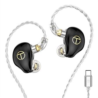 TRN ST7 Aftagelig Type-C Kablet In-Ear Øretelefon HiFi Musik Hovedsæt (Med Mikrofon)