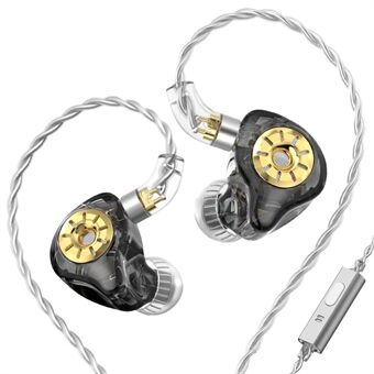 TRN ST1 Pro Aftagelig 3,5mm Kablet In-Ear Øretelefon HiFi Musik Justerbar Hovedtelefon med Mikrofon