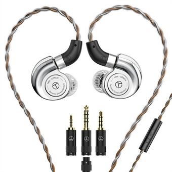 TRN Conch Earphone DLC Diamond Diaphragm Dynamic Driver In-Ear Monitor Tuning Hovedtelefoner, med Mikrofon