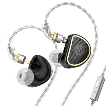 TRN Xuanwu Aftagelige 3,5mm Kablede In-Ear Øretelefoner 10mm Kvadratisk Planar Driver HiFi Headset med Mikrofon