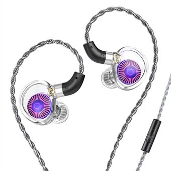 TRN Jellyfish Aftagelige 2.5+3.5+4.4mm Kablede In-Ear Hovedtelefoner HiFi Musik Løbe Headset med Mikrofon