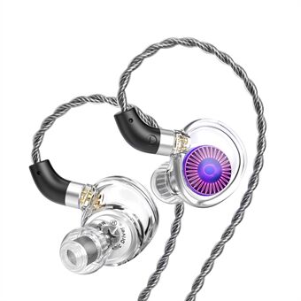 TRN Jellyfish Aftagelig 2.5+3.5+4.4mm Kablet In-Ear Hovedtelefon HiFi Musik Løbeheadset uden Mikrofon