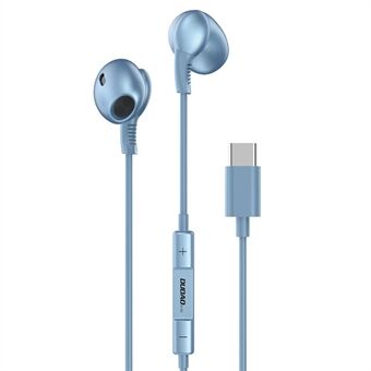 DUDAO X14S 1.2m Type-C Plug Kablede Øretelefoner Semi-In-Ear Høretelefoner med Mikrofon