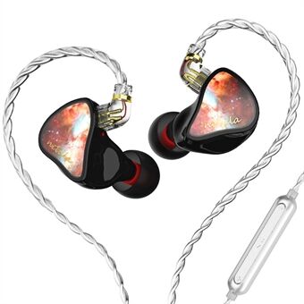 CVJ 3,5 mm In-Ear Resin Headset med mikrofonkabel Udskiftelig Wired Moving Coil HiFi-hovedtelefon