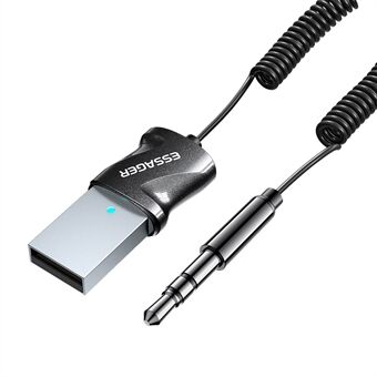 ESSAGER Bluetooth-adapter fjederkabel 3,5 mm jack lydmodtager