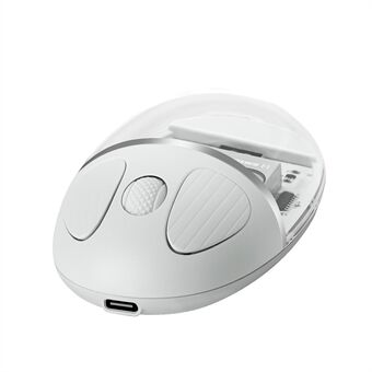 BENWIS OT-CMS-WH Crystal Mouse Silent trådløs Bluetooth / 2,4 GHz Dual Mode Mus