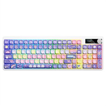 IBLANCOD YK100 Bluetooth / Kablet / 2.4G Trådløs Tastatur RGB Bagbelyst 101-Tasters Mekanisk Tastatur med Skærm