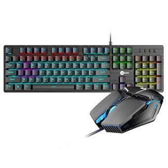 LENOVO LECOO GC300 USB Kablet Farvet Lys Gaming Mekanisk Tastatur Mus Sæt