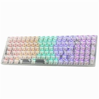 Y-FRUITFUL K10 Mekanisk Gaming Tastatur 100 Taster Type-C Kablet Gennemsigtigt Tastatur med RGB Lys