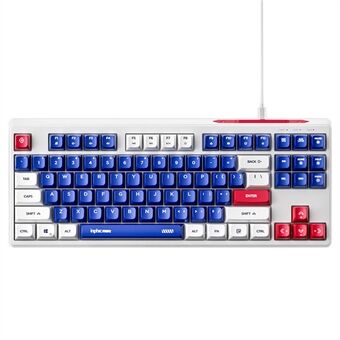 INPHIC K902 87-tasters Mute Tastatur Gaming Tastatur med Farverigt Lys til Hjemmekontor