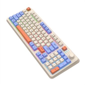 XUNFOX K82 94-tasters Gaming Wired Keyboard Mixed Color Backlit USB Keyboard med Kickstand.