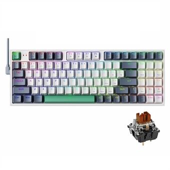 MACHENIKE K500-94 Tastatur til spil med ledningsforbindelse RGB-baggrundsbelysning Mekanisk fornemmelse Ergonomisk tastatur