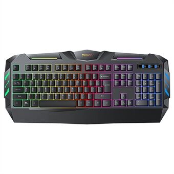 YESIDO KB21 1,5m USB-kablet tastatur 104-tasters Gaming Keyboard med åndende lys