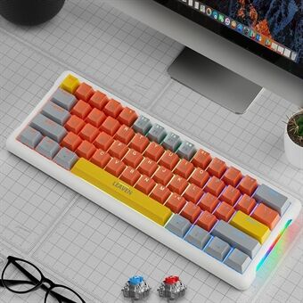 LEAVEN K610 1.6m Ledning 61-tasters Vandkølet E-Sports Gaming mekanisk tastatur, klassisk version