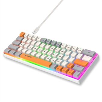 HXSJ V500 Mekanisk Kablet Tastatur 63 Taster Gaming Tastatur med Baggrundslys-effekt