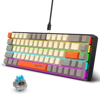 HXSJ K88 Gaming Keyboard 68 Nøgler Mekanisk Tastatur med LED-baggrundsbelysning