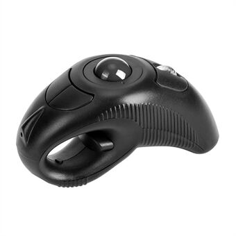 Y-10W Trådløs USB Håndholdt Finger Trackball Mus med Laserpeger til Venstre / Højre Hånd (Ingen Batteri)