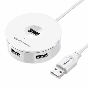 MINDPURE US018 1,5m USB til 4 X USB2.0 Dockingstation Laptop Computer USB Hub Adapter