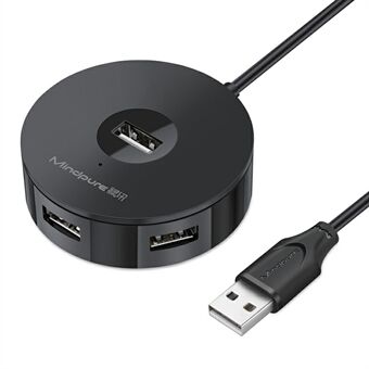 MINDPURE US018 0.3m USB til 4 X USB2.0 Docking Station Laptop Computer USB Hub Adapter