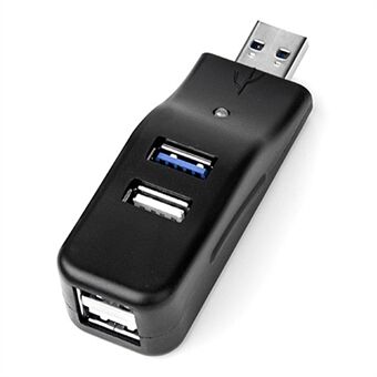 HUB19 Andenæbformet Mini USB Splitter 4-port USB Hub Forlænger, USB3.0x1 + USB2.0x3