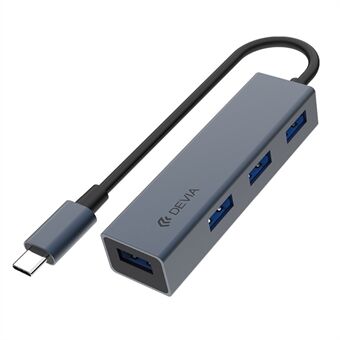 DEVIA Type-C Hub USB-C 3.1-adapter til 4 x USB 3.0 til bærbar computer