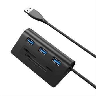 ACASIS HS0023 6-i-1 3xUSB3.0 + TF / SD / CF-kortspalter USB Hub Splitter