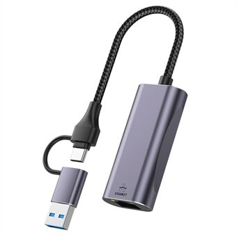 T30B Docking Station USB / Type-C til Gigabit Hub-adapter til Notebook, Tablet, Telefoner