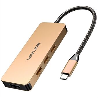 WAVLINK UHP3416 7-i-1 USB-C til 4K HD 100W PD Opladning SD / TF Kortlæser Docking Station