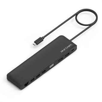 WAVLINK WL-UMD04 Bærbar Dockingstation til laptop Type-C Hub Adapter USB-C til HD / DVI / VGA Slank Konverter