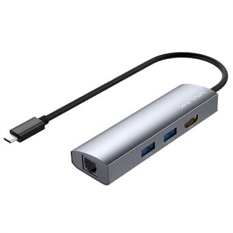 WAVLINK WL-UHP3408 4-i-1 Type-C til HD+2xUSB3.0+Gigabit RJ45 Dockingstation USB Hub Adapter