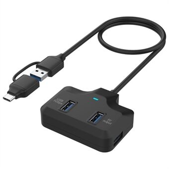 ONTEN OTN-UCA2310 USB3.0 + USB2.0 4 porte Type-C Hub med 0,5m kabel