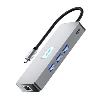 BYL-2401 8-i-1 USB-C til DisplayPort HD 4K Docking Station-adapter PD 100W Ethernet-forbinder