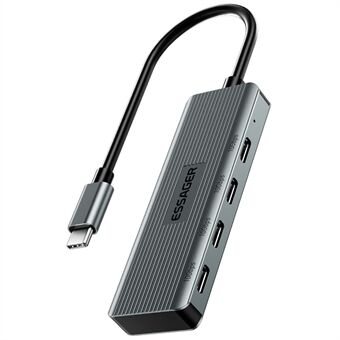 ESSAGER EHB4C-HT0G-P Type-C Hub 10Gbps USB-C Dataoverførsel Dongle 4-Port Adapter OTG Converter