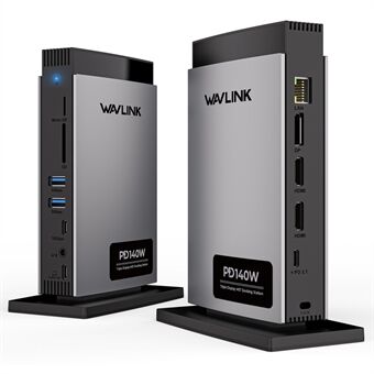 WAVLINK WL-UMD26 11-i-1 USB-C Docking Station med 8K HD, 8K Displayport og 140W PD 3.1 Opladning