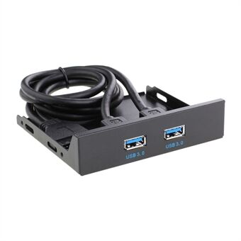 3,5 tommer 2-ports USB3.0 frontpanel udvidelseskort 5GPps adapterkabel til computertaske